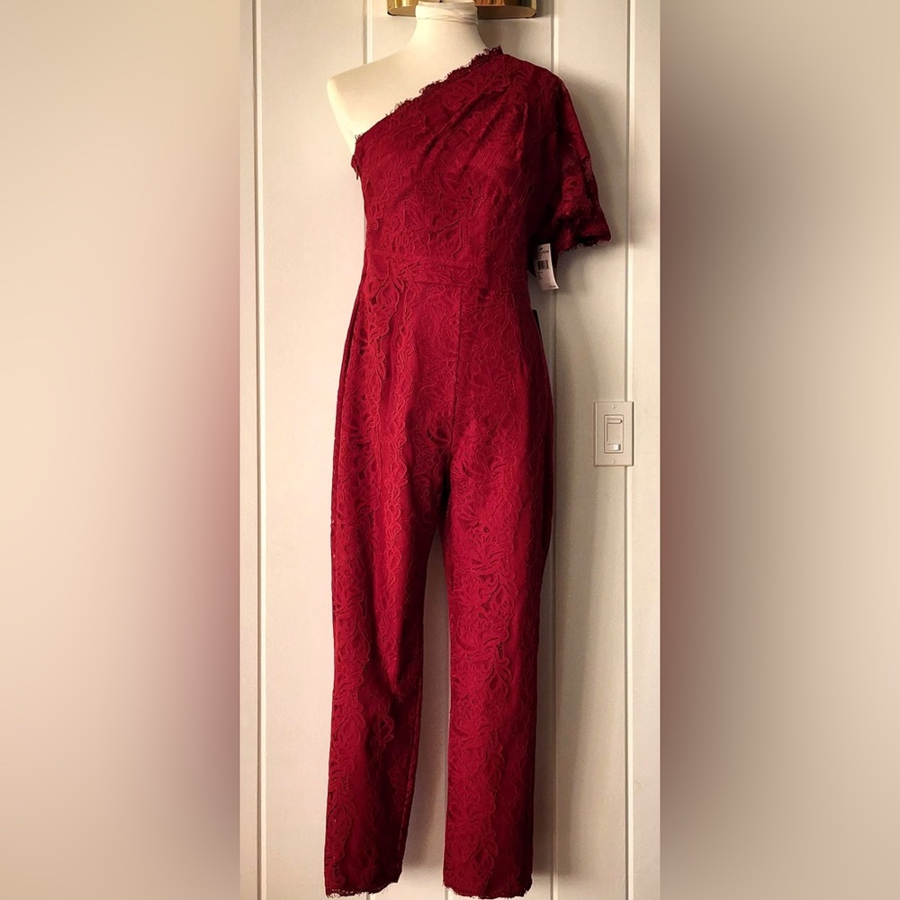 Beautiful Off the Shoulder Crimson Jumpsuit